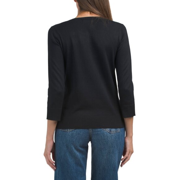 CABLE & GAUGE Black Vintage Novelty Button Cardigan - Picture 2 of 2